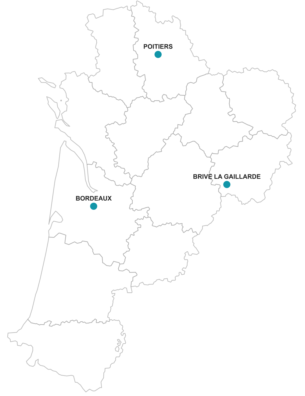 Carte Nouvelle-Aquitaine